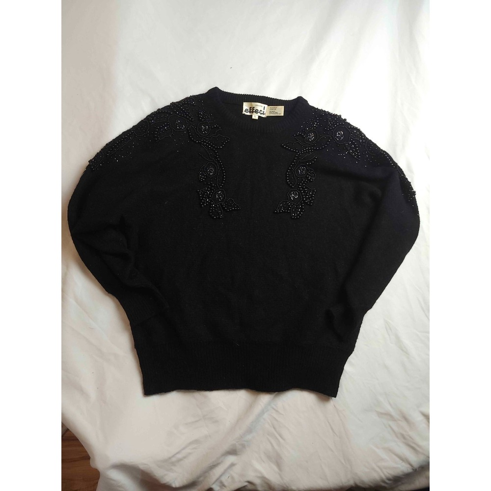 Vtg 80s 90s‎ Creazioni Effeci Sweater Large Whimsigoth Evening Glam Party Beaded